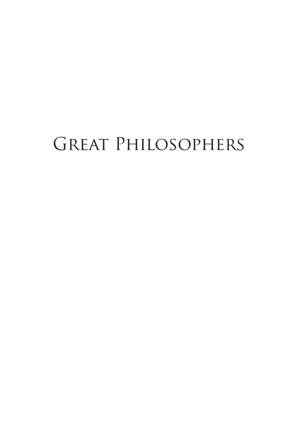 Great Philosophers