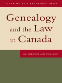 Titelbild: Genealogy and the Law in Canada 9781554884520