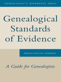 Imagen de portada: Genealogical Standards of Evidence 9781554884513