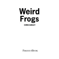 صورة الغلاف: Weird Frogs 9781770853614