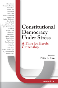 Imagen de portada: Constitutional Democracy Under Stress 9781771614801