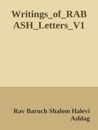 صورة الغلاف: The Writings of RABASH - Letters 9781772280159