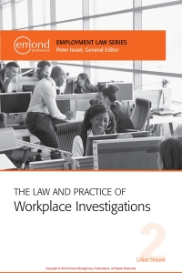 Imagen de portada: The Law and Practice of Workplace Investigations 1st edition 9781772551082