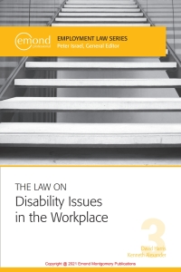 Imagen de portada: The Law on Disability Issues in the Workplace 9781772551174