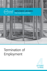 Cover image: Termination of Employment 1st edition 9781772552379