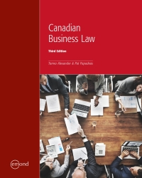 Cover image: Canadian Business Law 3rd edition 9781772552812