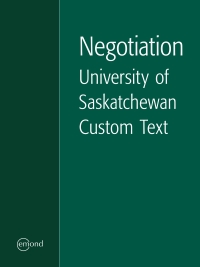 Cover image: Negotiation, University of Saskatchewan Custom Text 1st edition 9781552392645