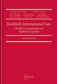 Imagen de portada: Kindred's International Law: Chiefly as Interpreted and Applied in Canada 9th edition 9781772554861
