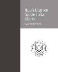 Imagen de portada: ILCO's Litigation Supplemental Material 4th edition 9781772555301