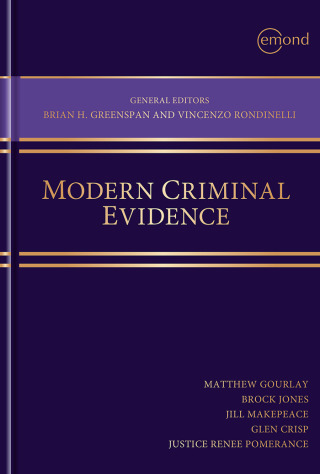 Cover image: Modern Criminal Evidence 1st edition 9781772556421