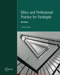 Cover image: Ethics and Professional Practice for Paralegals 5th edition 9781772556445