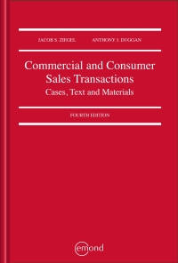 Imagen de portada: Commercial and Consumer Sales Transactions: Cases, Text and Materials 4th edition 9781552390542