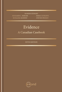 Cover image: Evidence: A Canadian Casebook 5th edition 9781772557350