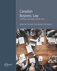 Cover image: Canadian Business Law: A British Columbia Perspective 1st edition 9781772557893