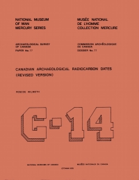 Cover image: Canadian Archaeological Radiocarbon Dates 9781772820720