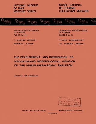 Cover image: Development and Distribution of Discontinuous Morphological Variation of the Human Infracranial Skeleton 9781772820768