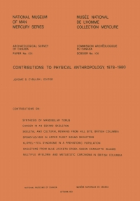 Omslagafbeelding: Contributions to Physical Anthropology, 1978-1980 9781772821000