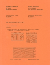 Cover image: Beckstead Site - 1977 9781772821178