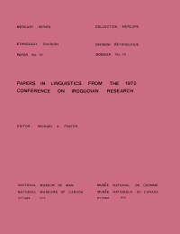 Omslagafbeelding: Papers in linguistics from the 1972 Conference on Iroquoian Research 9781772821727