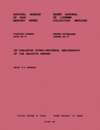Cover image: Evaluative ethno-historical bibliography of the Malecite Indians 9781772821789