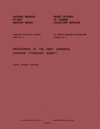 Titelbild: Proceedings of the first congress, Canadian Ethnology Society 9781772821796