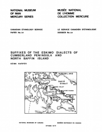 صورة الغلاف: Suffixes of the Eskimo dialects of Cumberland Peninsula and North Baffin Island 9781772822168