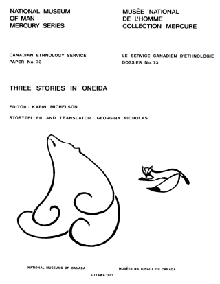Imagen de portada: Three stories in Oneida 9781772822342