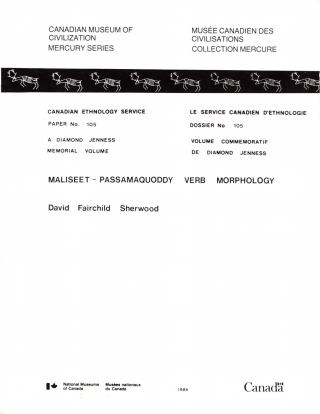 صورة الغلاف: Maliseet-Passamaquoddy verb morphology 9781772822694