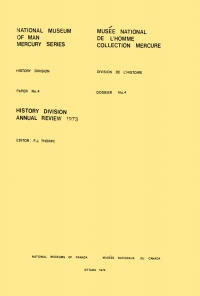 Imagen de portada: History Division: annual review, 1973 9781772823813