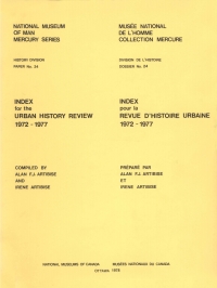 Cover image: Index for the Urban History Review 1972-1977 / Index pour la revue d’histoire urbaine 1972-1977 9781772823943