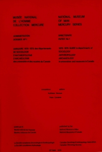 Cover image: 1978-1979 guide to departments of sociology, anthropology, archaelogy in universities and museums in Canada / Annuaire 1978-1979 des départements de sociologie, d'anthropologie, d'archéologie des universités et des musées au Canada 9781772824230