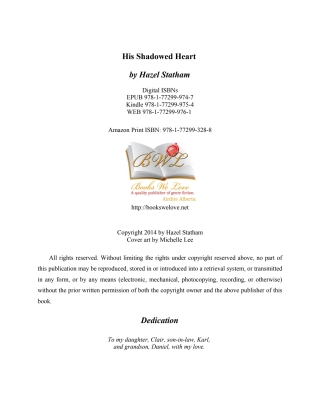 Imagen de portada: His Shadowed Heart 9781772993288