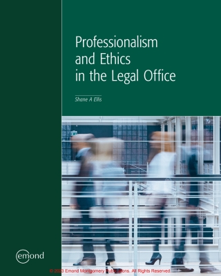 Cover image: Professionalism and Ethics in the Legal Office 1st edition 9781774620953