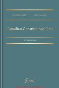Imagen de portada: Canadian Constitutional Law 6th edition 9781774621370