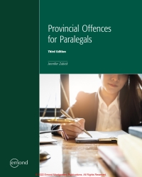Cover image: Provincial Offences for Paralegals 3rd edition 9781774621592