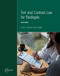 Cover image: Tort and Contract Law for Paralegals 3rd edition 9781774621738