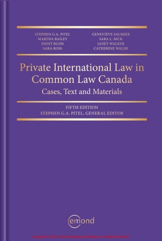 Imagen de portada: Private International Law in Common Law Canada: Cases, Text and Materials 5th edition 9781774621783