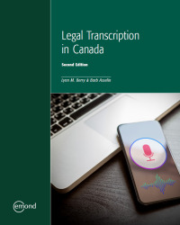 Cover image: Legal Transcription in Canada 2nd edition 9781774622162