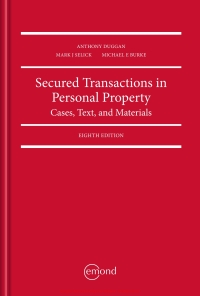 Cover image: Secured Transactions in Personal Property: Cases, Text, and Materials 8th edition 9781774622575