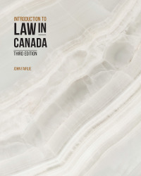 Cover image: Introduction to Law in Canada 3rd edition 9781774623381