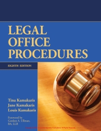 Cover image: Legal Office Procedures, 8th Edition 8th edition 9781774623480
