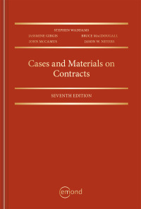 Cover image: Cases and Materials on Contracts 7th edition 9781774624043