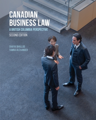 Cover image: Canadian Business Law: A British Columbia Perspective 2nd edition 9781774626504