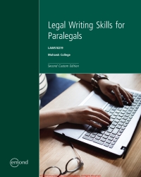 Imagen de portada: LAWS10219: Legal Writing Skills for Paralegals (Mohawk College Second Custom Edition) 2nd edition 9781774626757