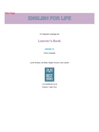 Imagen de portada: English for Life Grade 12 Learner's Book Home Language 1st edition 9781770029828