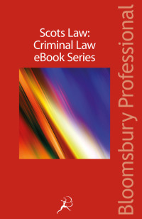 Cover image: Scots Law: Criminal Law Series 1st edition