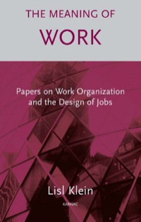 Cover image: The Meaning of Work 9781855753488
