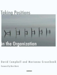 صورة الغلاف: Taking Positions in the Organization 9781855753846