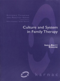 Cover image: Culture and System in Family Therapy 9781855752788