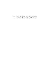 Omslagafbeelding: The Spirit of Sanity 9781855752658